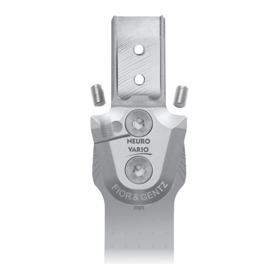 FIOR & GENTZ Neuro Vario Handbücher