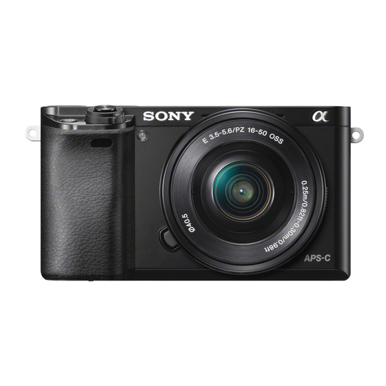 Sony a6000 Leitfaden Für Betreiber