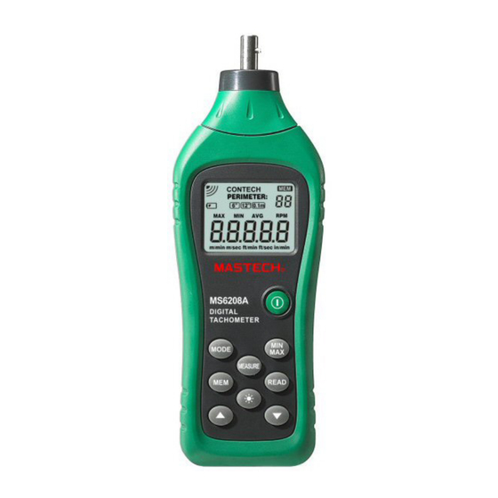 Mastech MS6208A Betriebsanleitung