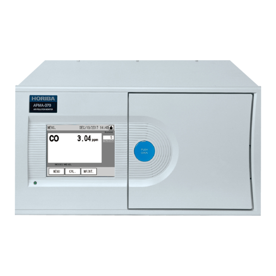 horiba APMA-370 Bedienungsanleitung