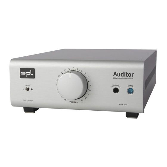 SPL Auditor 2910 Bedienungsanleitung