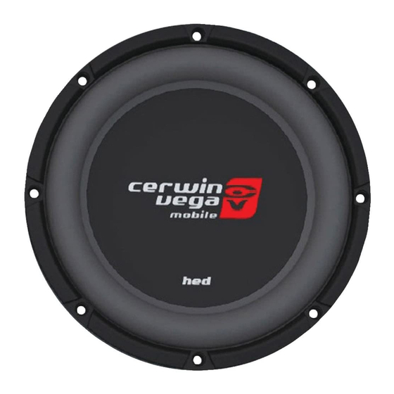Cerwin-Vega HED-4.0 Bedienungsanleitung