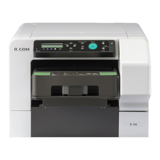 Ricoh Ri 100 Hinweise