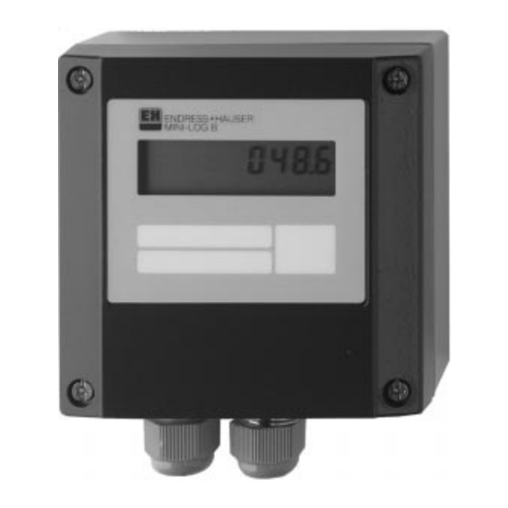 Endress+Hauser mini-log b Betriebsanleitung