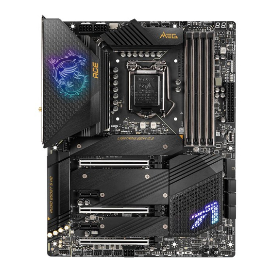 MSI MEG Z590 UNIFY Kurzanleitung