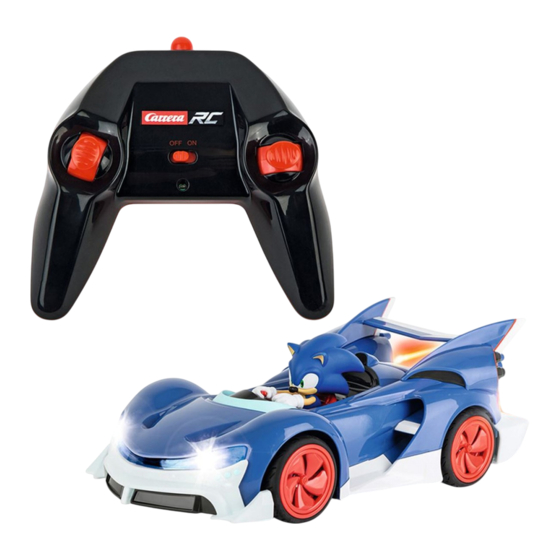 Carrera RC Team Sonic Racing - Sonic Montage- Und Betriebsanleitung