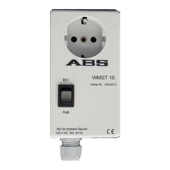 ABS WMST16 Einbau- Und Betriebsanweisung